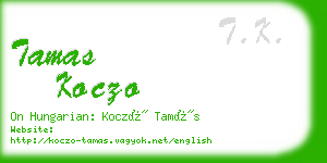 tamas koczo business card